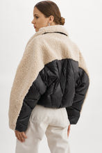 Load image into Gallery viewer, SHARON MIXED MEDIA PUFFER JACKET
