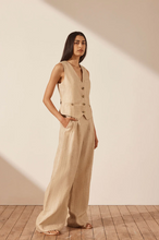 Load image into Gallery viewer, SABBIA LINEN OVERSIZED TAILORED VEST
