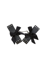 Load image into Gallery viewer, LEATHER CUFFS WITH SILK BOWS
