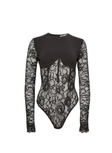 Load image into Gallery viewer, JERSEY &amp; LACE BONED BODYSUIT
