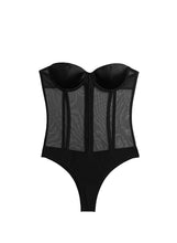 Load image into Gallery viewer, SILK AND MESH BODYSUIT
